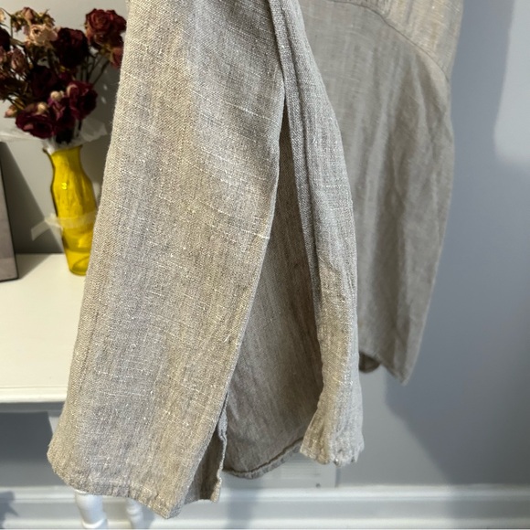 Magnolia Pearl Cottage Farm Dress in Heavy Linen -Oatmeal - Picture 8 of 15